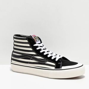 Vans  Sk-8 Hi Pro138 SF stripe black & marshmallow skate shoes